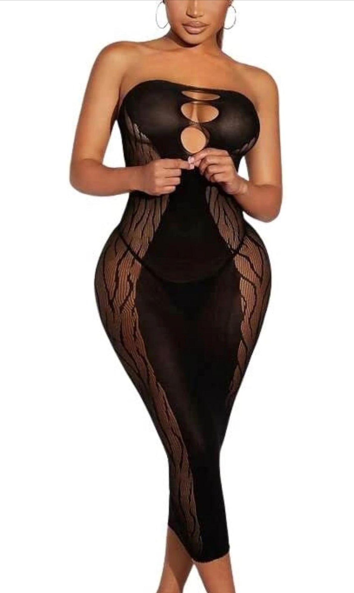 Full-Length Mesh Dress