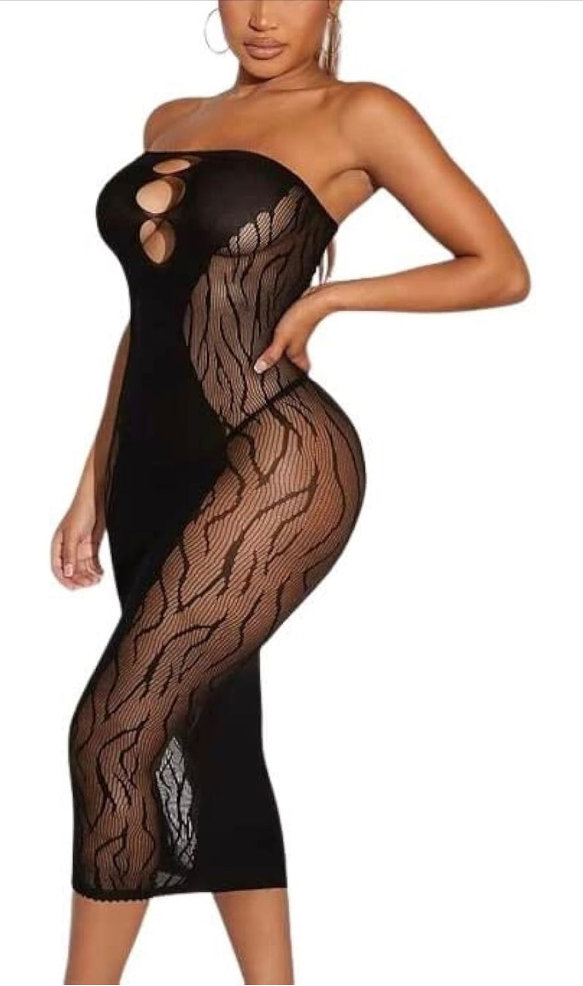 Full-Length Mesh Dress